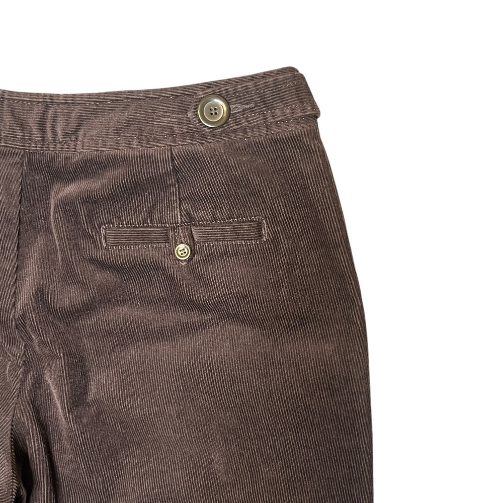 Liz Claiborne Petite Corduroy Pants Womens Size 4 Brown Audra‎ Straight Stretch - Picture 10 of 11